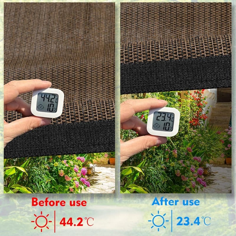 EMERIT 90% Shade Cloth Sun Fabric Privacy Screen Cover for Patio Garden Pergola Canopy with Gromments (Mocha, 8X10 FT) - Image 4